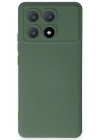 Newface Xiaomi Poco X6 Pro Kılıf Nano içi Kadife Silikon - Koyu Yeşil