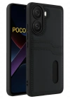Newface Xiaomi Poco X7 Pro Kılıf Sara Kartvizitli Deri Kılıf - Siyah