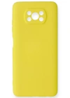 Newface Xiaomi Pocophone X3 Kılıf Nano içi Kadife Silikon - Sarı