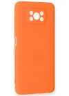 Newface Xiaomi Pocophone X3 Kılıf Nano içi Kadife Silikon - Turuncu