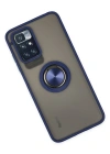 Newface Xiaomi Redmi 10 2022 Kılıf Montreal Yüzüklü Silikon Kapak - Lacivert