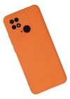 Newface Xiaomi Redmi 10C Kılıf Nano içi Kadife Silikon - Turuncu