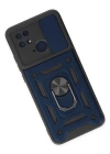Newface Xiaomi Redmi 10C Kılıf Pars Lens Yüzüklü Silikon - Lacivert