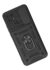 Newface Xiaomi Redmi 10C Kılıf Pars Lens Yüzüklü Silikon - Siyah