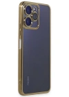 Newface Xiaomi Redmi 12 Kılıf Razer Lensli Silikon - Gold