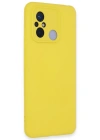 Newface Xiaomi Redmi 12C Kılıf Nano içi Kadife Silikon - Sarı