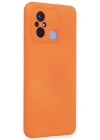 Newface Xiaomi Redmi 12C Kılıf Nano içi Kadife Silikon - Turuncu