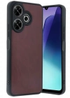 Newface Xiaomi Redmi 13 4G Kılıf Aras Deri Kapak - Bordo