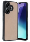 Newface Xiaomi Redmi 13 4G Kılıf Aras Deri Kapak - Pudra