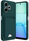 Newface Xiaomi Redmi 13 4G Kılıf Kelvin Kartvizitli Silikon - Koyu Yeşil
