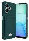 Newface Xiaomi Redmi 13 4G Kılıf Kelvin Kartvizitli Silikon - Koyu Yeşil
