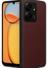 Newface Xiaomi Redmi 13C Kılıf Aras Deri Kapak - Bordo