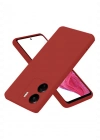 Newface Xiaomi Redmi 13C Kılıf First Silikon - Bordo