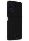 Newface Xiaomi Redmi 13C Kılıf Kelvin Kartvizitli Silikon - Siyah