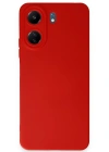 Newface Xiaomi Redmi 13C Kılıf Nano içi Kadife Silikon - Kırmızı
