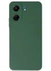 Newface Xiaomi Redmi 13C Kılıf Nano içi Kadife Silikon - Koyu Yeşil