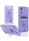 Newface Xiaomi Redmi 13C Kılıf Zuma Kartvizitli Yüzüklü Silikon - Lila