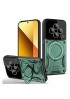Newface Xiaomi Redmi 14C Kılıf Joy Lens Standlı Kapak - Koyu Yeşil