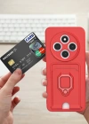 Newface Xiaomi Redmi 14C Kılıf Zuma Kartvizitli Yüzüklü Silikon - Kırmızı