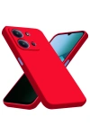 Newface Xiaomi Redmi 15C 4G Nano içi Kadife Silikon - Kırmızı