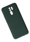Newface Xiaomi Redmi 9 Kılıf Nano içi Kadife Silikon - Koyu Yeşil