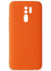 Newface Xiaomi Redmi 9 Kılıf Nano içi Kadife Silikon - Turuncu