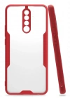 Newface Xiaomi Redmi 9 Kılıf Platin Silikon - Kırmızı