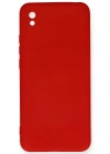 Newface Xiaomi Redmi 9A Kılıf Nano içi Kadife Silikon - Kırmızı
