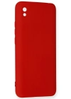 Newface Xiaomi Redmi 9A Kılıf Nano içi Kadife Silikon - Kırmızı