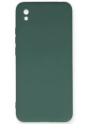 Newface Xiaomi Redmi 9A Kılıf Nano içi Kadife Silikon - Koyu Yeşil