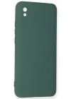 Newface Xiaomi Redmi 9A Kılıf Nano içi Kadife Silikon - Koyu Yeşil