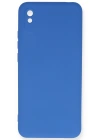 Newface Xiaomi Redmi 9A Kılıf Nano içi Kadife Silikon - Mavi