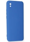 Newface Xiaomi Redmi 9A Kılıf Nano içi Kadife Silikon - Mavi