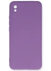 Newface Xiaomi Redmi 9A Kılıf Nano içi Kadife Silikon - Mor