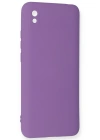 Newface Xiaomi Redmi 9A Kılıf Nano içi Kadife Silikon - Mor