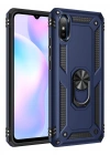 Newface Xiaomi Redmi 9A Kılıf Sofya Yüzüklü Silikon Kapak - Lacivert