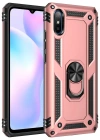 Newface Xiaomi Redmi 9A Kılıf Sofya Yüzüklü Silikon Kapak - Rose