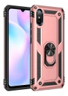 Newface Xiaomi Redmi 9A Kılıf Sofya Yüzüklü Silikon Kapak - Rose