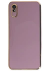Newface Xiaomi Redmi 9A Kılıf Volet Silikon - Mor