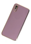 Newface Xiaomi Redmi 9A Kılıf Volet Silikon - Mor