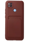 Newface Xiaomi Redmi 9C Kılıf Kelvin Kartvizitli Silikon - Bordo