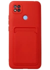 Newface Xiaomi Redmi 9C Kılıf Kelvin Kartvizitli Silikon - Kırmızı