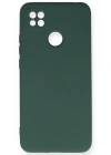 Newface Xiaomi Redmi 9C Kılıf Nano içi Kadife Silikon - Koyu Yeşil