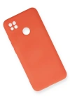 Newface Xiaomi Redmi 9C Kılıf Nano içi Kadife Silikon - Turuncu