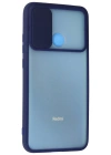 Newface Xiaomi Redmi 9C Kılıf Palm Buzlu Kamera Sürgülü Silikon - Lacivert