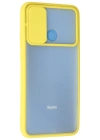 Newface Xiaomi Redmi 9C Kılıf Palm Buzlu Kamera Sürgülü Silikon - Sarı