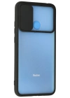 Newface Xiaomi Redmi 9C Kılıf Palm Buzlu Kamera Sürgülü Silikon - Siyah
