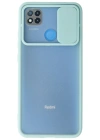 Newface Xiaomi Redmi 9C Kılıf Palm Buzlu Kamera Sürgülü Silikon - Turkuaz