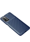 Newface Xiaomi Redmi 9T Kılıf Auto Focus Karbon Kapak - Lacivert