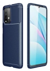 Newface Xiaomi Redmi 9T Kılıf Auto Focus Karbon Kapak - Lacivert